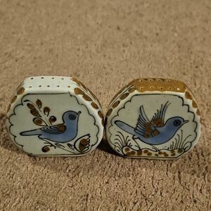 Vintage Tonala Mexican Pottery Bird Salt and Pepper Shakers